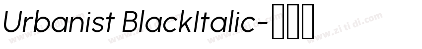 Urbanist BlackItalic字体转换
